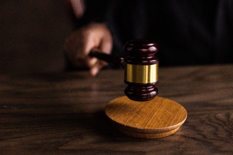 Brown and gold gavel