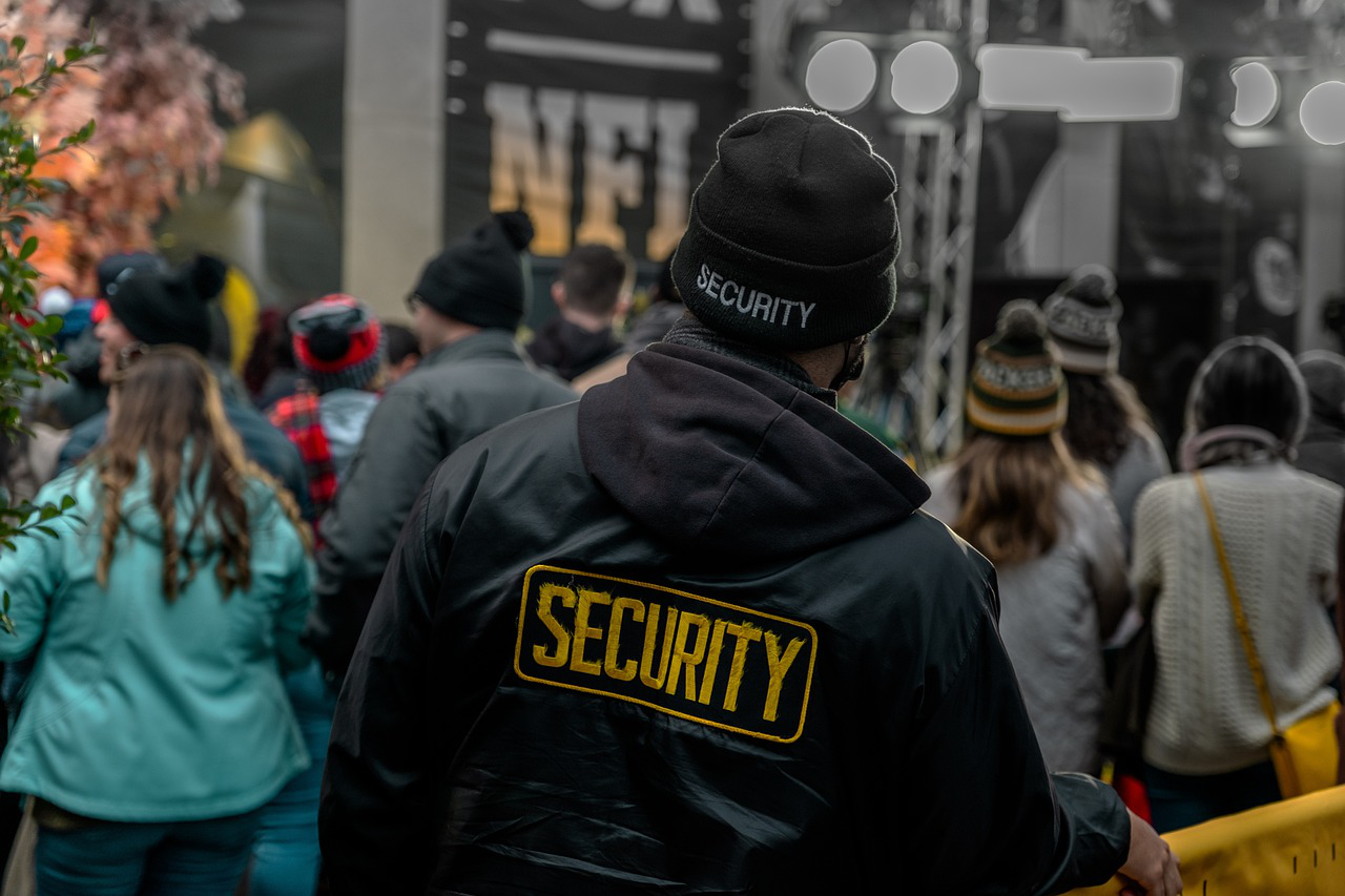 photo of a security guard at an event